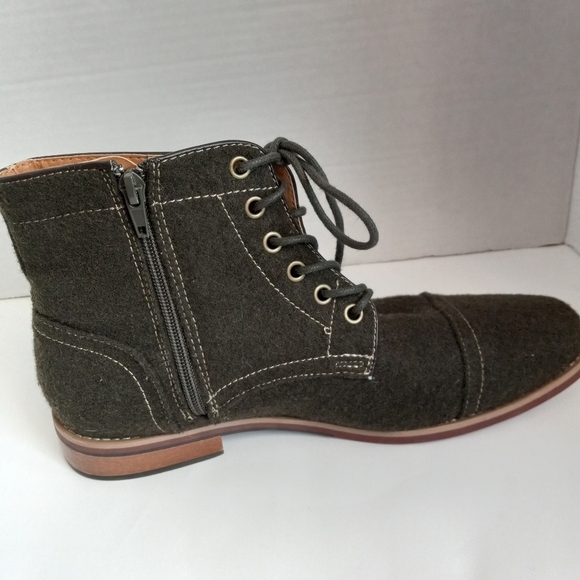 Giorgio Brutini Oxford Boot Mens 8.5 Chukka Lace Up Green Felt Stitch Side Zip main image 6